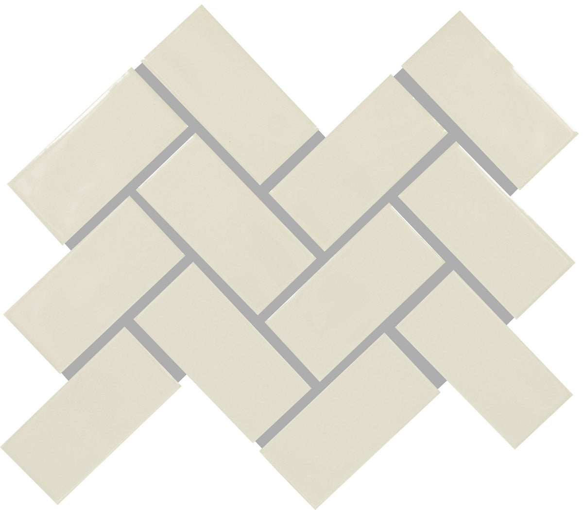 Marazzi Artezen Nordic Sand Herringbone 2x4 Glossy Mosaic Tile