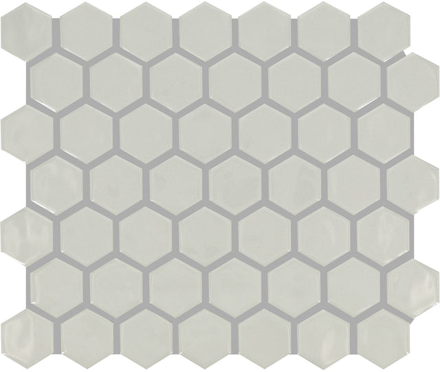 Marazzi Artezen Ideal Gray Hexagon 1.5 Glossy Mosaic Tile