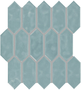 Marazzi Artezen Classic Blue Picket 2x5 Glossy Mosaic Tile