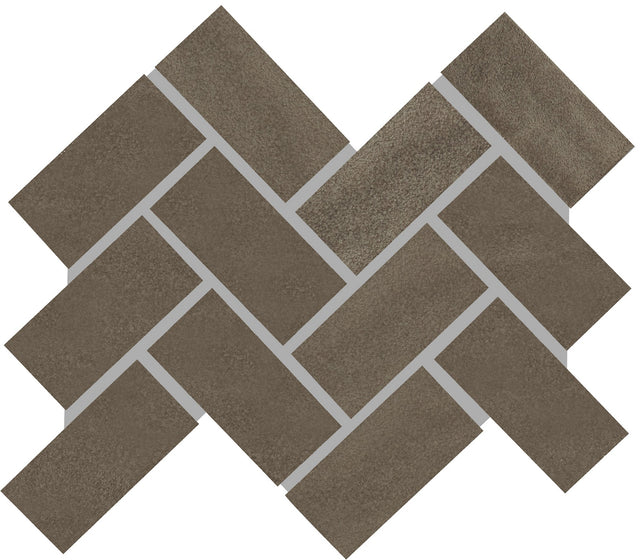 Marazzi Artezen Metallic Vibe Herringbone 2x4 Glossy Mosaic Tile