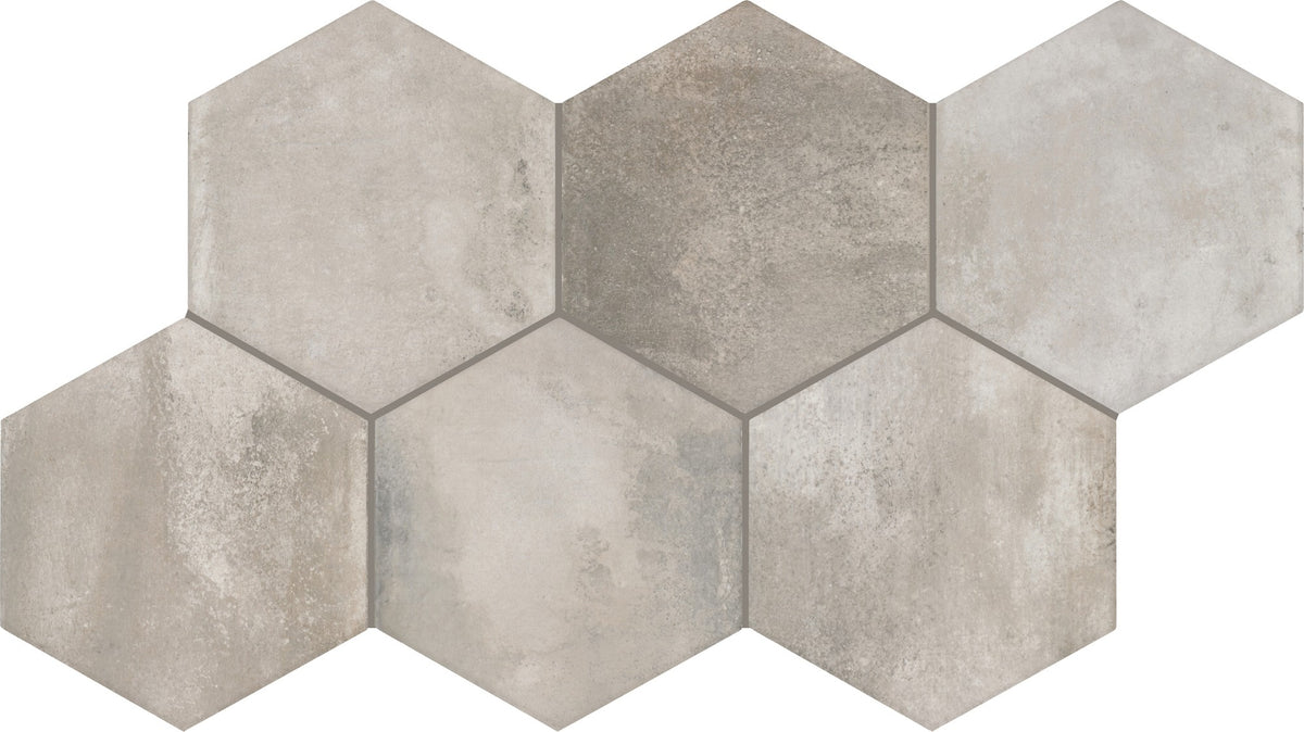 Marazzi Cotto Revival Ash Hexagon 8x9 Matte Floor Tile