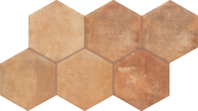 Marazzi Cotto Revival Rust Hexagon 8x9 Matte Floor Tile