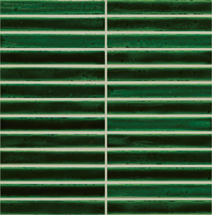 Marazzi Cotto Revival Clover Crackle Stacked 1x6 Glossy Mosaic Tile