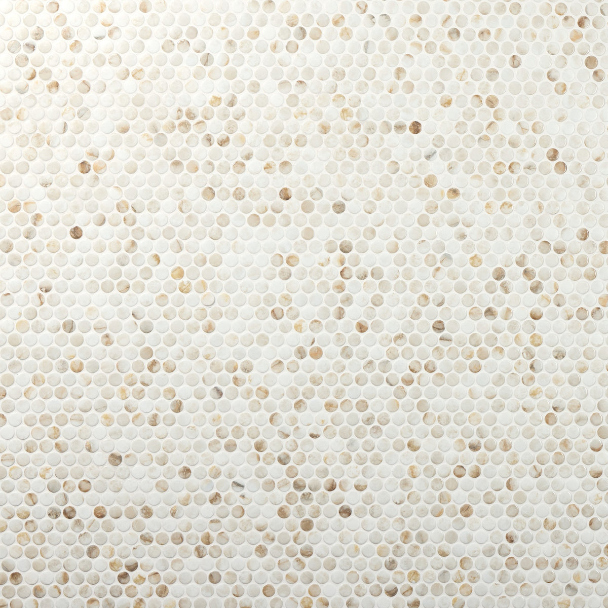Marazzi Editorial Wintour Ivory Penny Rounds 3/4x3/4 Mixed Mosaic Tile