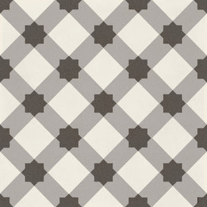Marazzi D_Segni Plaid Smoke Blend Plaid 8x8 Matte Floor Tile Deco