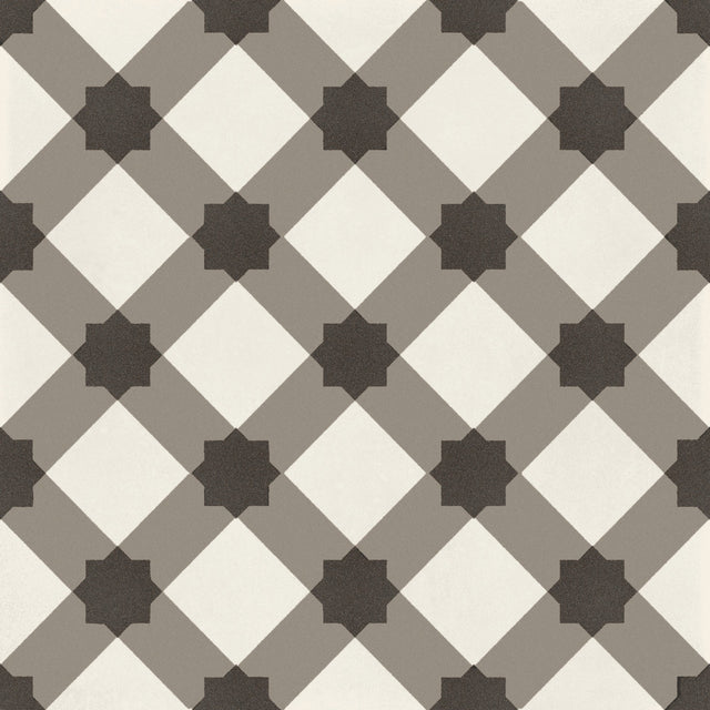 Marazzi D_Segni Plaid Sand Blend Plaid 8x8 Matte Floor Tile Deco
