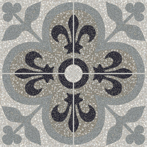 Marazzi D_Segni Terrazzo Fleur-De-Lis Fleur-De-Lis 8x8 Matte Floor Tile Deco