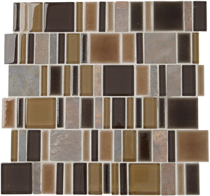 Marazzi Midpark Mosaics Bark Square Random 2 Matte Mosaic Tile
