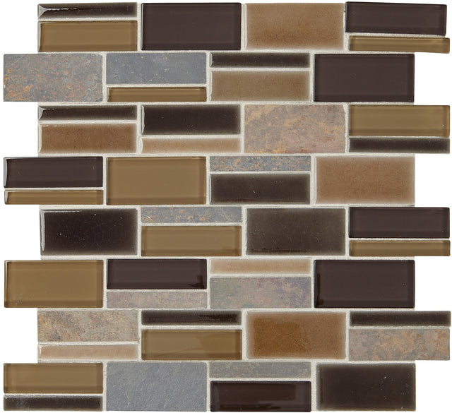 Marazzi Midpark Mosaics Bark Rectangle Random 3 Matte Mosaic Tile