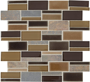 Marazzi Midpark Mosaics Bark Rectangle Random 3 Matte Mosaic Tile