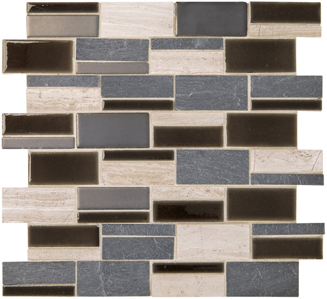 Marazzi Midpark Mosaics Shadow Rectangle Random 3 Matte Mosaic Tile