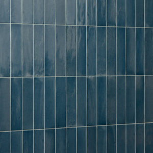 Marazzi Rice Blu Rectangle 2x9 Glossy Wall Tile