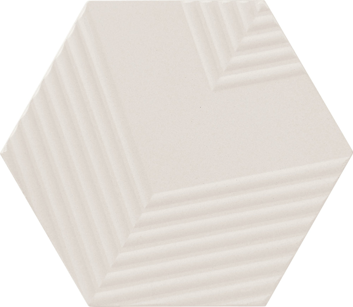 Marazzi Rhyme and Reason Bone Hexagon 4 Ripple Mix Matte Wall Tile