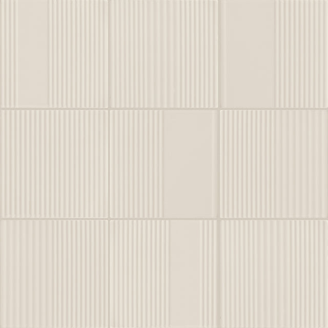Marazzi Rhyme and Reason Canvas Square 6x6 Ripple Mix Matte Wall Tile