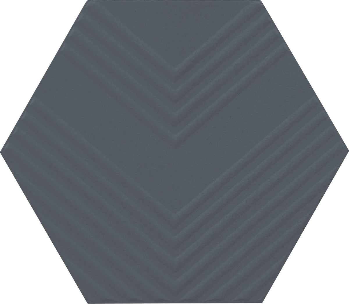 Marazzi Rhyme and Reason Indigo Hexagon 4 Ripple Mix Matte Wall Tile