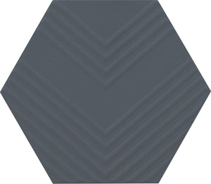 Marazzi Rhyme and Reason Indigo Hexagon 4 Ripple Mix Matte Wall Tile
