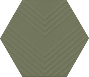 Marazzi Rhyme and Reason Artichoke Hexagon 4 Ripple Mix Matte Wall Tile