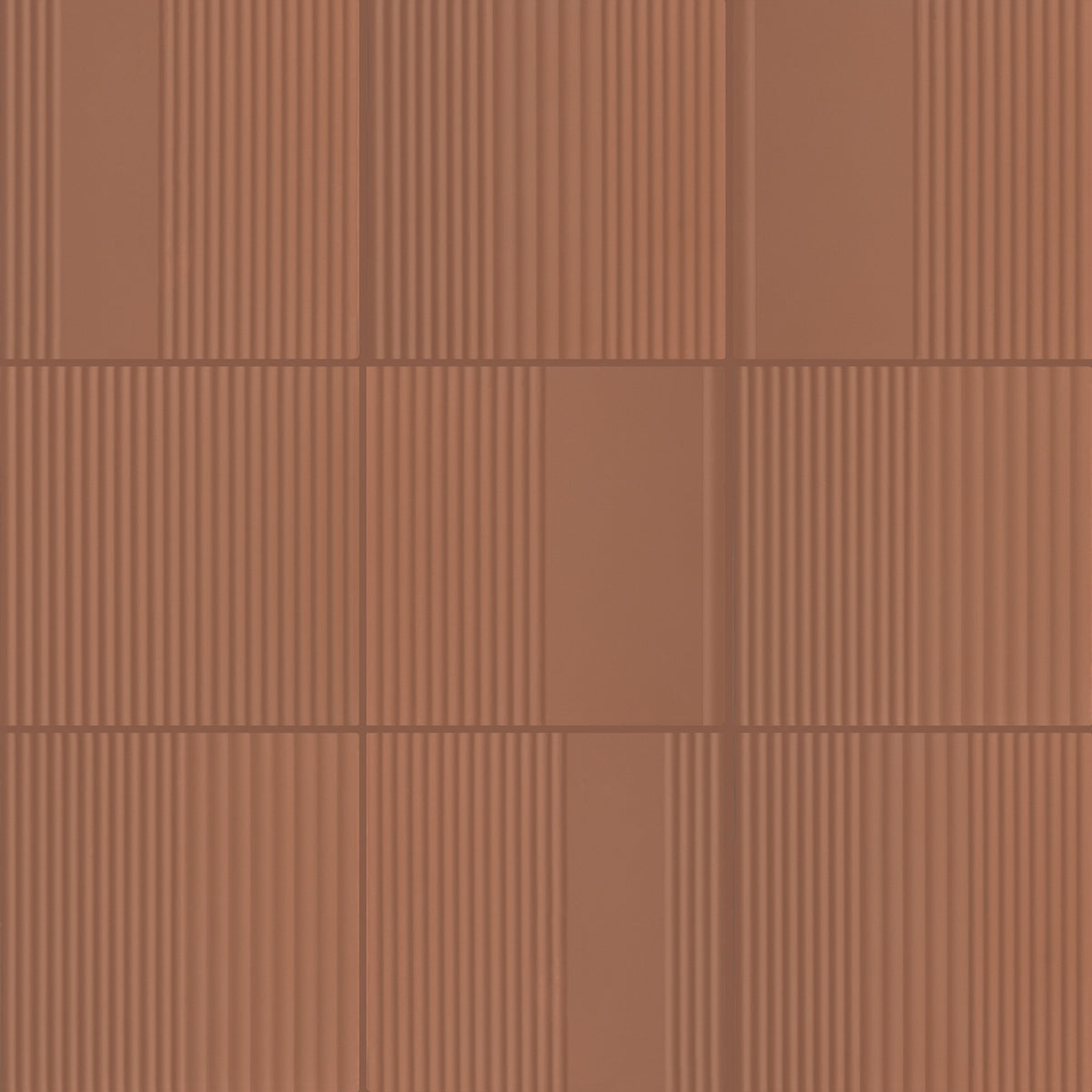 Marazzi Rhyme and Reason Warm Terracotta Square 6x6 Ripple Mix Matte Wall Tile