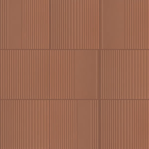 Marazzi Rhyme and Reason Warm Terracotta Square 6x6 Ripple Mix Matte Wall Tile