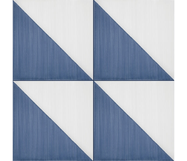 Marazzi Scenario Blu Triangle Square 8x8 Triangle Matte Floor Tile