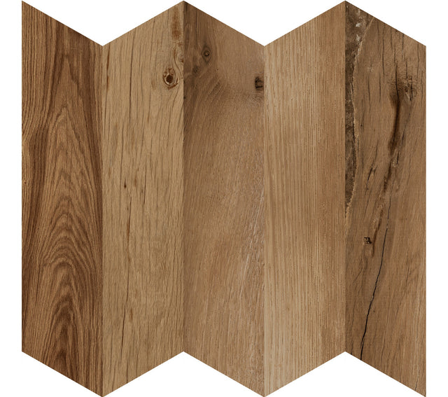 Marazzi Treverksoul Brown Chevron 4x21 Matte Floor Tile
