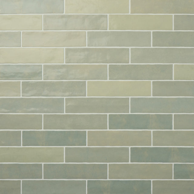 Marazzi Zellige Neo Salvia Rectangle 2x6 Handcrafted Glossy Wall Tile