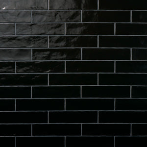 Marazzi Zellige Neo Carbone Rectangle 2x6 Handcrafted Glossy Wall Tile