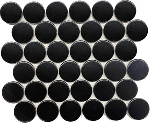 Roca Tile Usa Inc United States Ceramic Tile Cc Mosaics Plus+ Ii Matte Black 2 Inch Dot Porcelain Mosaics. Ufcc162-12Mt 1 Sheet = .87 Sq. Ft.