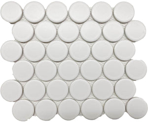 Roca Tile Usa Inc United States Ceramic Tile Cc Mosaics Plus+ Ii Matte White 2 Inch Dot Porcelain Mosaics. Ufcc160-12Mt 1 Sheet = .87 Sq. Ft.