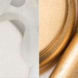 Odelle 4 Light Matte White + Antique Gold Chandelier ODE-704-MT-GA