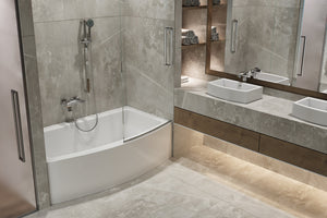 Americh MZ6032TLA2-BI Mezzaluna 6032 ADA Left Hand - Tub Only / Airbath 2 - Biscuit
