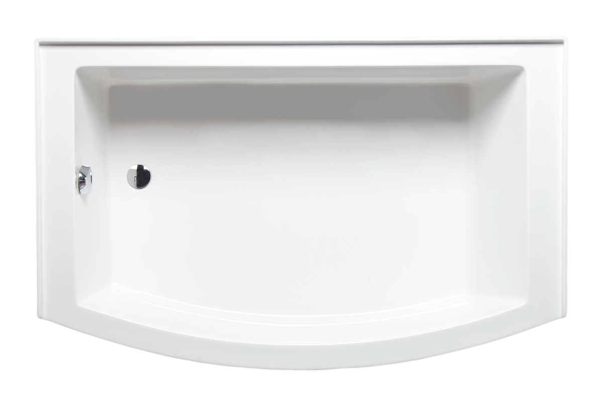 Americh MZ6032TLA2-WH Mezzaluna 6032 ADA Left Hand - Tub Only / Airbath 2 - White
