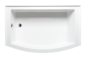 Americh MZ6032TLA2-WH Mezzaluna 6032 ADA Left Hand - Tub Only / Airbath 2 - White