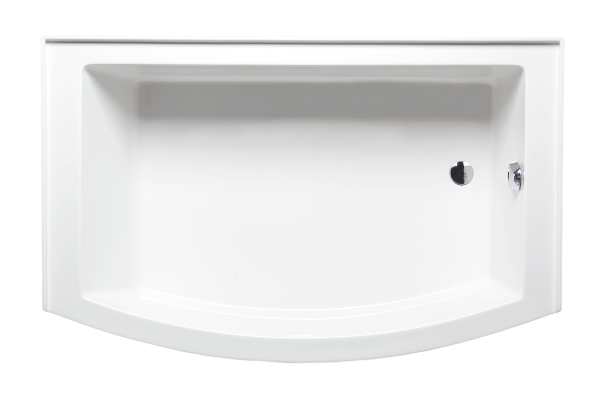 Americh MZ6032TRA2-WH Mezzaluna 6032 ADA Right Hand - Tub Only / Airbath 2 - White