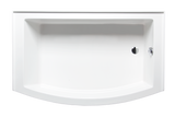 Americh MZ6032TRA2-WH Mezzaluna 6032 ADA Right Hand - Tub Only / Airbath 2 - White