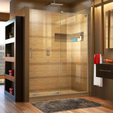 DreamLine Mirage-X 56-60 in. W x 72 in. H Frameless Sliding Shower Door in Brushed Nickel; Right Wall Installation