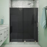 DreamLine Mirage-X 56-60 in. W x 72 in. H Frameless Sliding Shower Door in Brushed Nickel