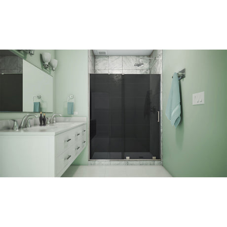 DreamLine Mirage-X 56-60 in. W x 72 in. H Frameless Sliding Shower Door in Brushed Nickel