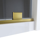 DreamLine Mirage-X 56-60 in. W x 72 in. H Frameless Sliding Shower Door in Brushed Gold and Smoke Gray Glass