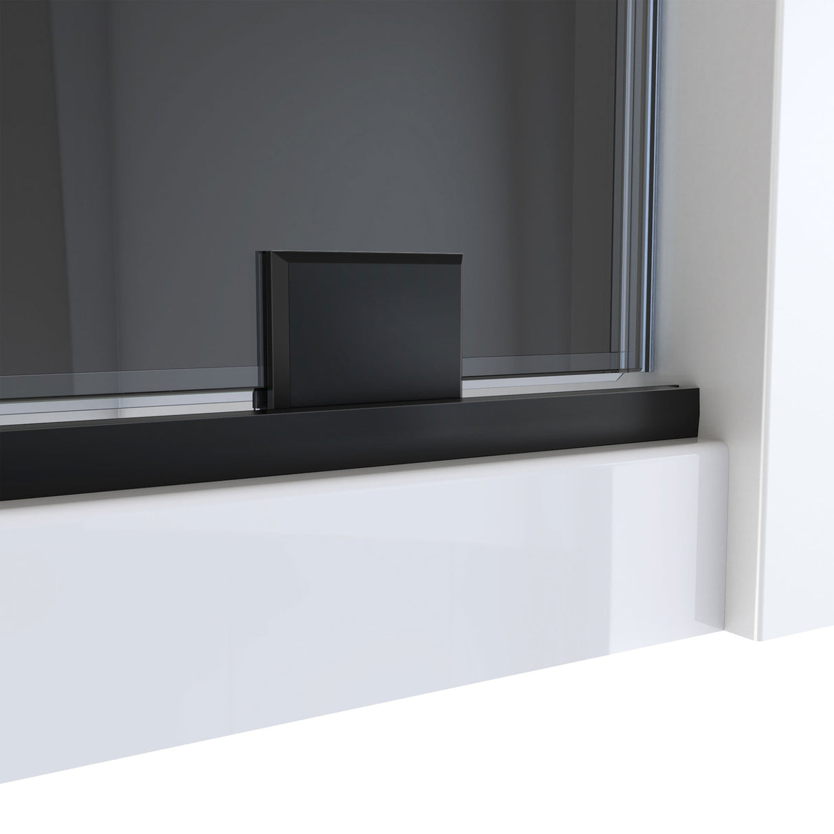 DreamLine Mirage-X 44-48 in. W x 72 in. H Frameless Sliding Shower Door in Satin Black with Smoke Gray Glass