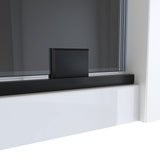 DreamLine Mirage-X 44-48 in. W x 72 in. H Frameless Sliding Shower Door in Satin Black with Smoke Gray Glass