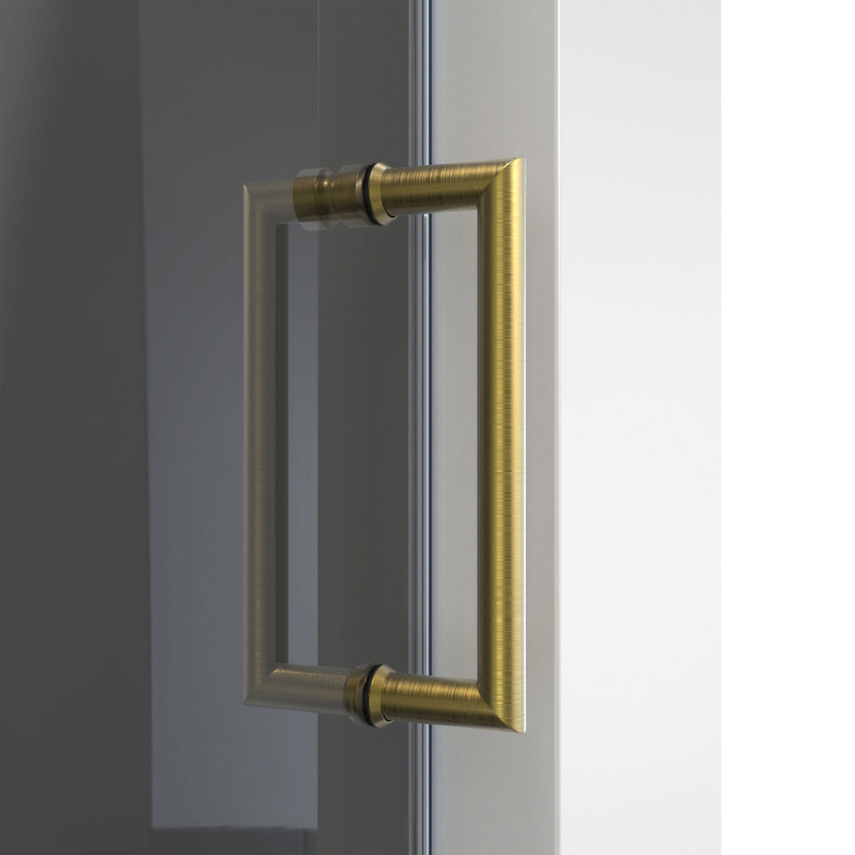 DreamLine Mirage-X 56-60 in. W x 72 in. H Frameless Sliding Shower Door in Brushed Gold and Smoke Gray Glass