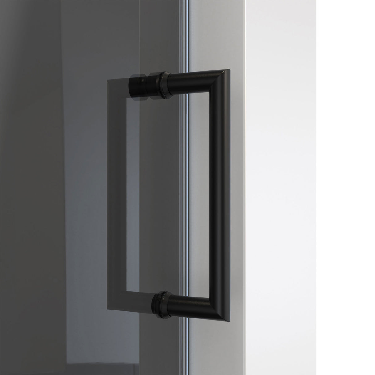 DreamLine Mirage-X 44-48 in. W x 72 in. H Frameless Sliding Shower Door in Satin Black with Smoke Gray Glass