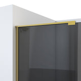 DreamLine Mirage-X 44-48 in. W x 72 in. H Frameless Sliding Shower Door in Brushed Gold and Smoke Gray Glass