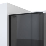 DreamLine Mirage-X 56-60 in. W x 72 in. H Frameless Sliding Shower Door in Satin Black with Smoke Gray Glass
