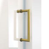DreamLine Mirage-X 56-60 in. W x 58 in. H Frameless Sliding Tub Door in Brushed Gold