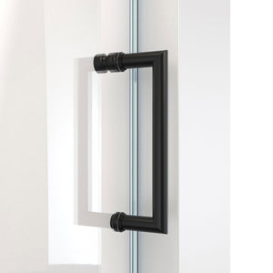 DreamLine Mirage-X 56-60 in. W x 58 in. H Frameless Sliding Tub Door in Satin Black