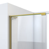 DreamLine Mirage-X 56-60 in. W x 58 in. H Frameless Sliding Tub Door in Brushed Gold