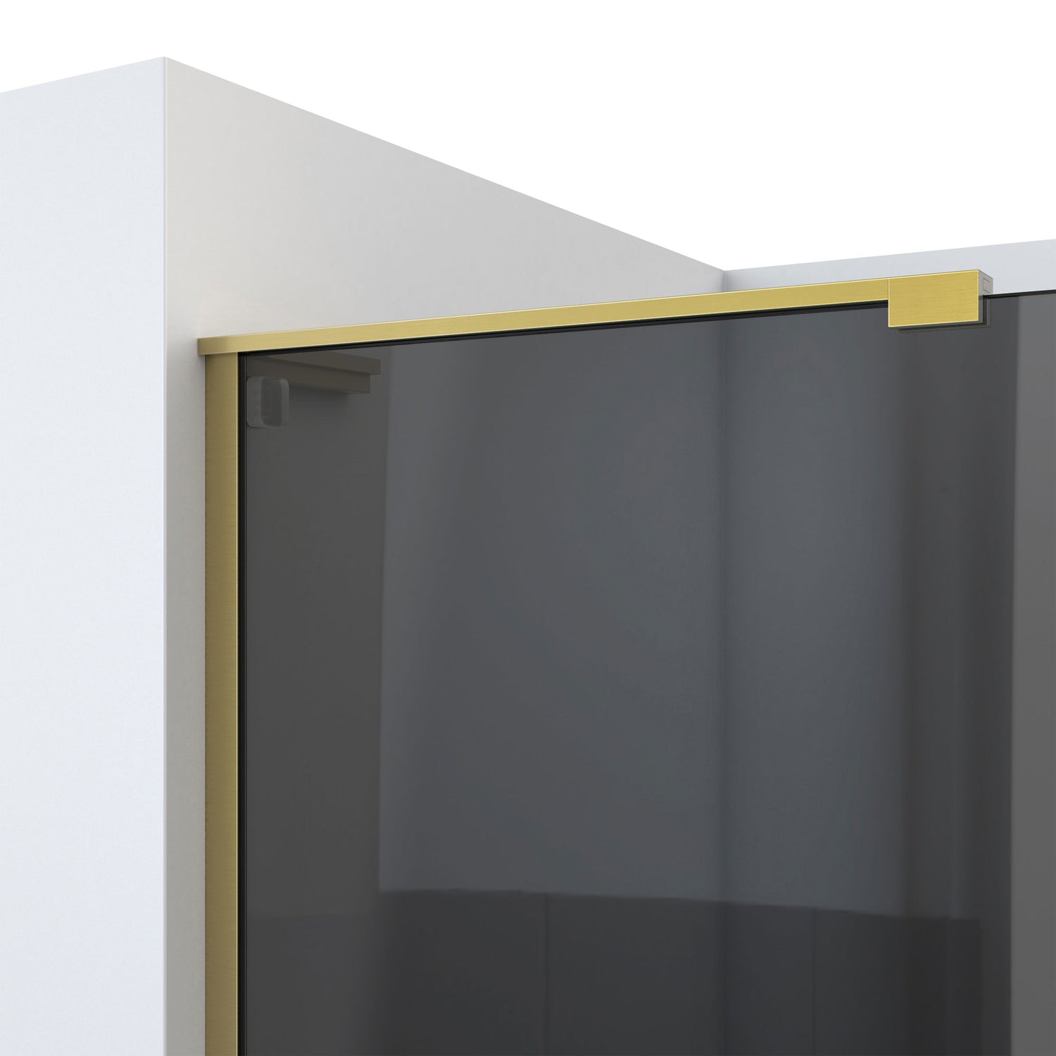 DreamLine Mirage-X 56-60 in. W x 58 in. H Frameless Sliding Tub Door in Brushed Gold and Smoke Gray Glass