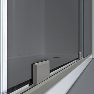 DreamLine Mirage-X 44-48 in. W x 72 in. H Frameless Sliding Shower Door in Brushed Nickel